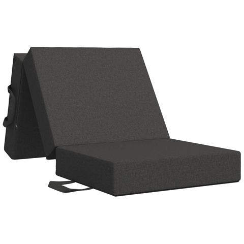 Divano Letto Pieghevole 90 x 63 x 45 cm Grigio Scuro - Foto 1