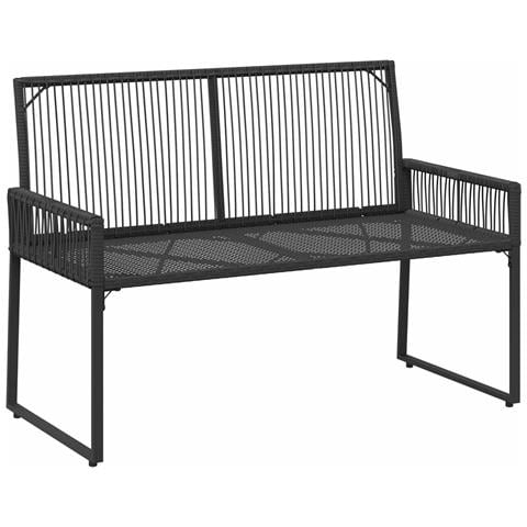 Set di Mobili da Esterno 9 pcs Nero e Turchese polyrattan - Foto 9