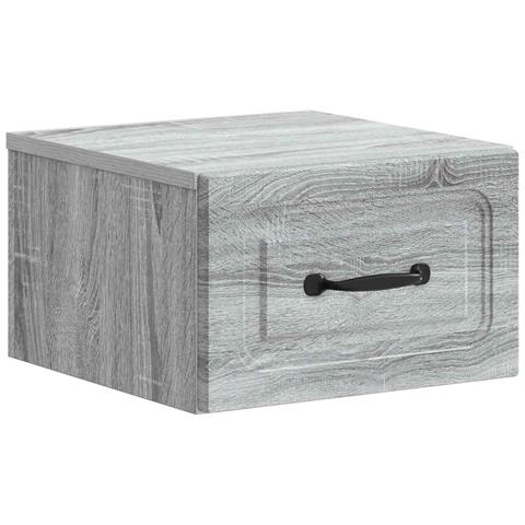 Mobiletto da notte a muro Grigio Sonoma 34,5 x 33 x 20 cm - Foto 1