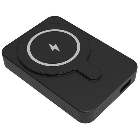 Power Bank Nero Da 5000 Mah Con Supporto Per Ricarica Wireless - Foto 1