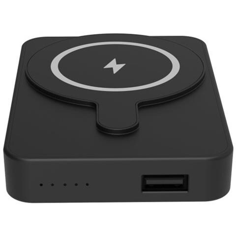 Power Bank Nero Da 5000 Mah Con Supporto Per Ricarica Wireless - Foto 5