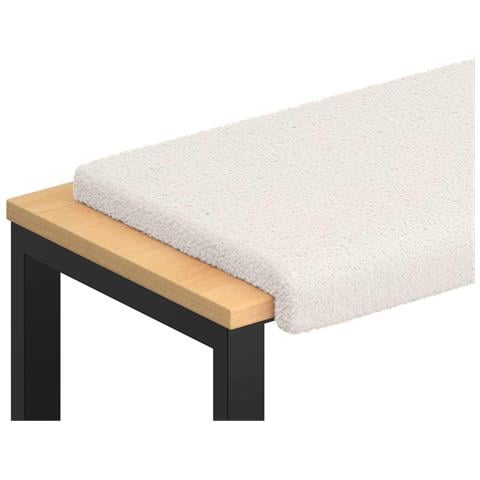 Cuscino per panchina Tessuto Sherpa Crema Profondità 35 cm - Foto 1
