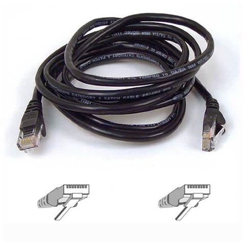 Cavo di Rete UTP Cat5e Colore Nero 5 Metri - Foto 1