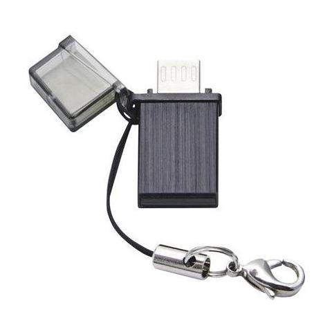 Mini Mobile Line, 16GB, 16 GB, USB 2.0 / Micro-USB, 20 MB / s, Cuffia, Nero, Alluminio - Foto 1