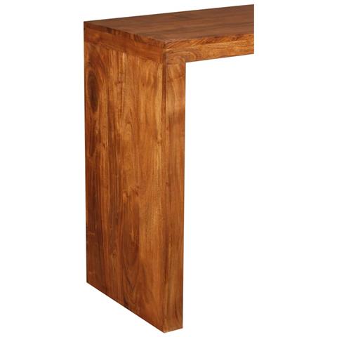 Tavolo Consolle in Legno Massello Finitura Miele 110x40x76 cm - Foto 2