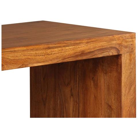 Tavolo Consolle in Legno Massello Finitura Miele 110x40x76 cm - Foto 10