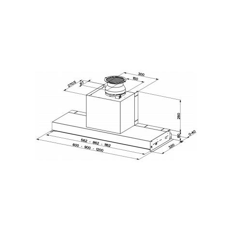 S.p.A. Cappa IN-NOVA SMART X A60 Integrato Acciaio Inox 360 m³ /h - Foto 4
