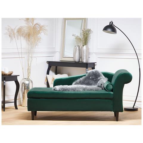 Chaise Longue In Velluto Verde Smeraldo Destra Luiro - Foto 21