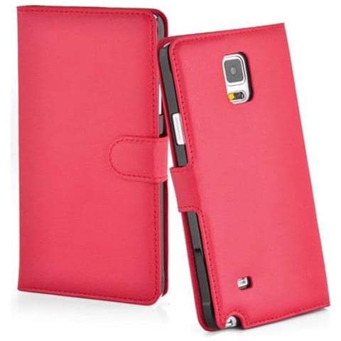 Custodia Compatibile Con Samsung Galaxy Note 4 In Rosso Carminio - Coperchio Protettiva Con Chiusura Magnetica, Funzione Stand E Tasca Per Le Carte - Foto 2