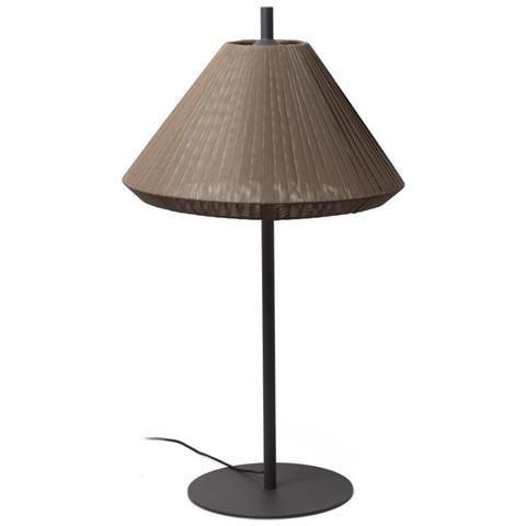 Lampada Da Tavolo Rotonda Tapered Marrone, E27, Ip65 - Foto 1