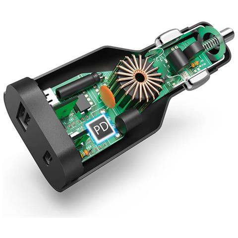 Alimentatore Notebook Usb-c Auto 12-24v 5-20v / 70w - Foto 3