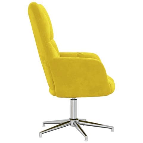Sedia Relax Giallo Senape in Velluto - Foto 8