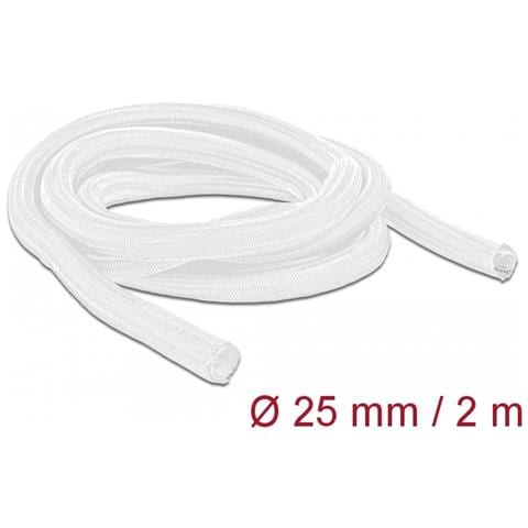 Manicotto intrecciato con chiusura automatica 2 m x 25 mm bianco - Foto 1