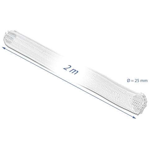Manicotto intrecciato con chiusura automatica 2 m x 25 mm bianco - Foto 3