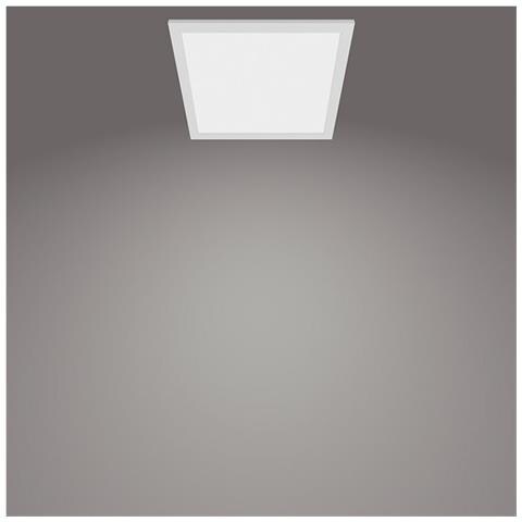 Plafoniera Led 12w Cl560 Superslim Ip44 Regolabile 3 Step Bianco Bianco Naturale 4000k 42x300x300 Mm Metallo - Foto 1