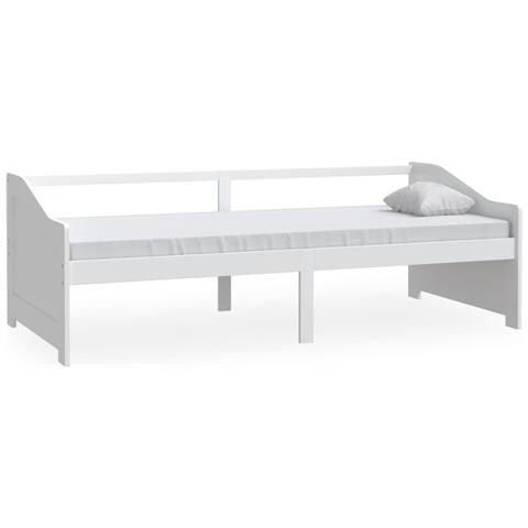 Divano Letto A 3 Posti Bianco Legno Massello Di Pino 90x200cm - Foto 1