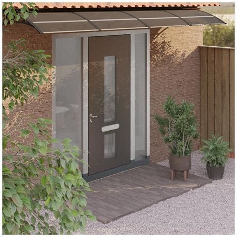 Tettoia per Porta Nera 400x75 cm Policarbonato - Foto 6