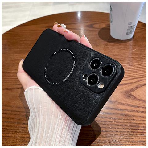 Custodia Per Telefono Supporto Per Ricarica Wireless Magsafe Nero Iphone 13 Pro Max - Foto 3