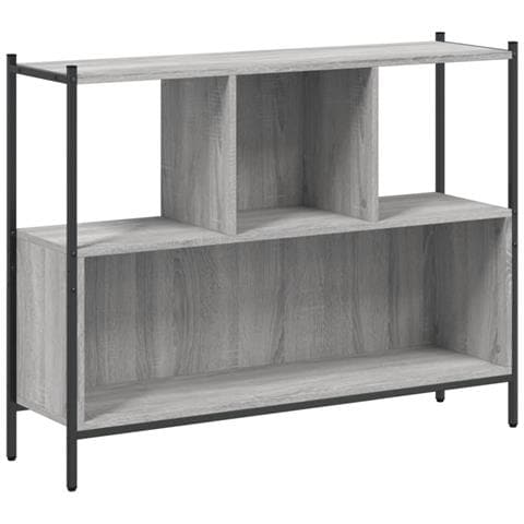 Libreria Grigio Sonoma 102x28x77,5 Cm In Legno Multistrato - Foto 2