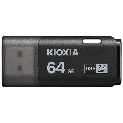 Kioxia LU301K064GG4, 64 GB, USB tipo A, 3.2 Gen 1 (3.1 Gen 1), Cuffia, 8 g, Nero - Foto 1