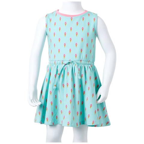 Abito Da Bambina Con Coulisse Menta Chiaro 92 - Foto 8