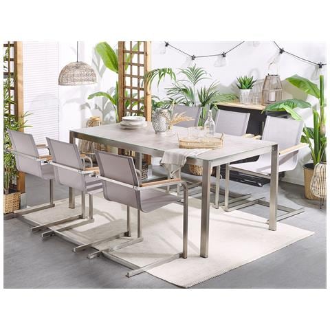 Set Di 4 Sedie Da Giardino Beige Cosoleto - Foto 1