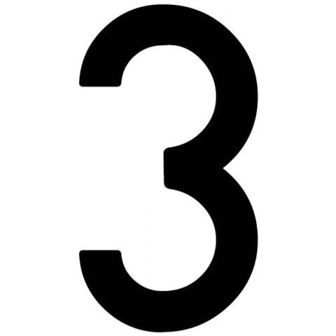 Busta 10 Numeri Adesivi ''3'' Per Targa Ripetitrice - Foto 1