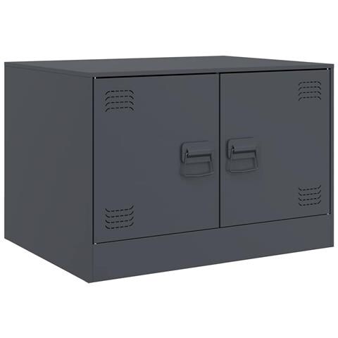 Tavolino da Salotto Antracite 67x50x44 cm in Acciaio - Foto 1