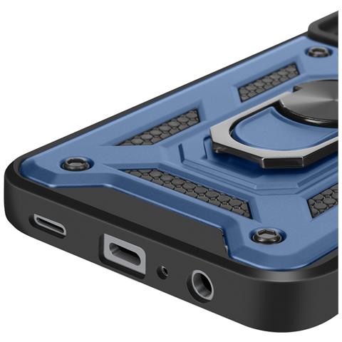 Cover Per Samsung A25 5g Anello Supporto Coprifotocamera Scorrevole, Blu Scuro - Foto 2