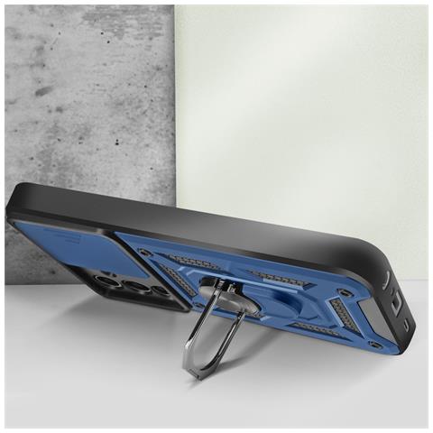 Cover Per Samsung A25 5g Anello Supporto Coprifotocamera Scorrevole, Blu Scuro - Foto 5