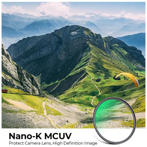 Filtro Per Obiettivo Della Fotocamera Filtro Uv: Protegge L'obiettivo E Previene I Raggi Uv Transparent+black 72 Mm - Foto 1