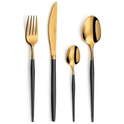Set Posate 24 Pezzi Oro /nero - 1114duaf11c40 - Foto 1