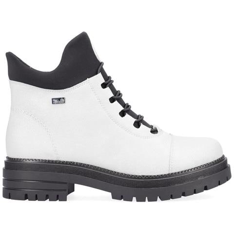 White Casual Closed Booties Stivaletti Sintetico E Tessile Scarpe Donna Bianco Eu 38, Y3163-80 - Foto 2