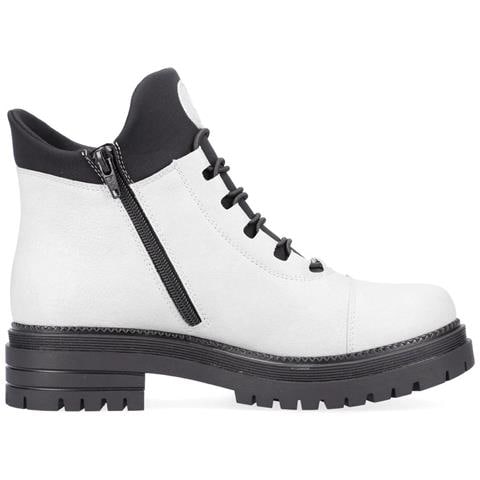 White Casual Closed Booties Stivaletti Sintetico E Tessile Scarpe Donna Bianco Eu 38, Y3163-80 - Foto 3