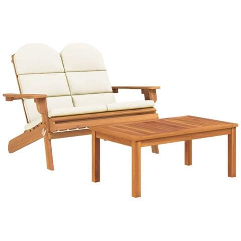 Set Salotto da Giardino Adirondack 2pz Legno Massello di Acacia - Foto 1