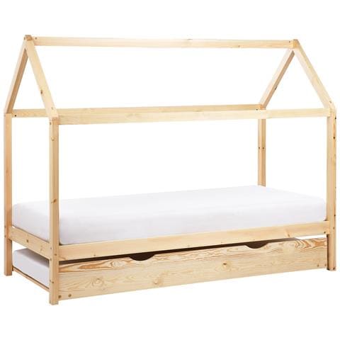 Letto Estraibile Per Bambini Legno Di Pino Crillon 90 X 200 Cm Marrone Chiaro - Foto 2