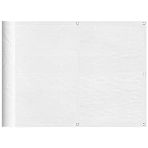 Paravento Da Balcone Bianco 75x1000 Cm 100% Poliestere Oxford - Foto 2