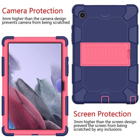 Custodia Elegante Per Samsung Galaxy Tab A8 10.5"" Con Supporto, Blu E Rosa - Foto 2