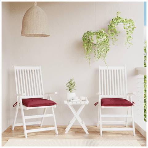 Cuscini Per Pallet 2 Pz Rosso Vino 50x50x7 Cm Tessuto Oxford - Foto 8