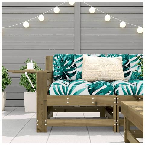 Lusso Casadino - Divano Da Giardino Senza Braccioli Con Cuscini Impregnato Pino - Foto 2