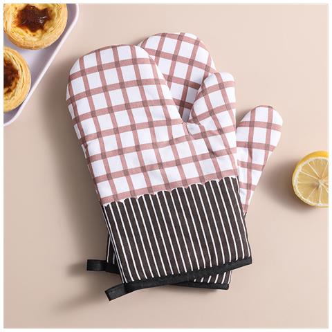 Set Di Guanti Da Forno Da 2, Guanti Da Cucina Per Microonde E Cottura A Vapore Beige - Foto 1