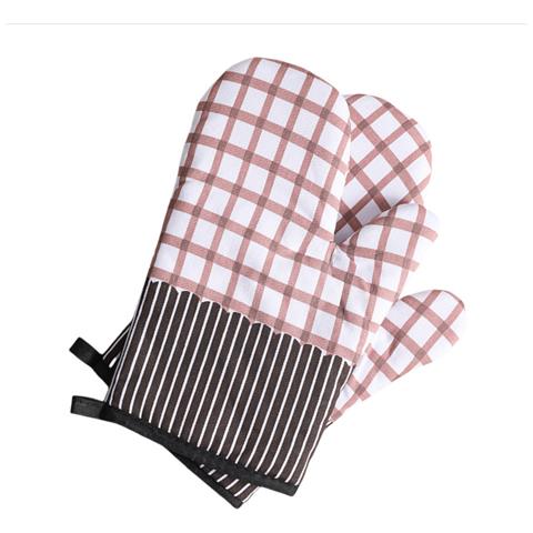 Set Di Guanti Da Forno Da 2, Guanti Da Cucina Per Microonde E Cottura A Vapore Beige - Foto 5