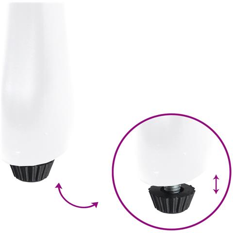 Sedi di giardino  2 pezzi in alluminio pressofuso bianco - Foto 9