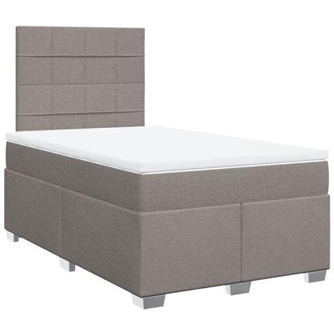 Giroletto a Molle con Materasso Tortora 120x190 cm in Tessuto - Foto 1