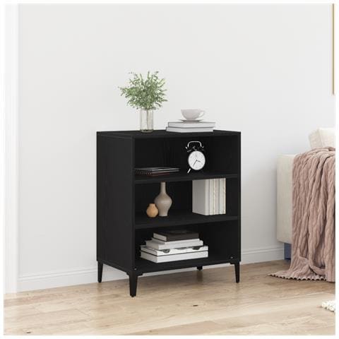 Mobile da soggiorno  Nero Rovere 57x35x70 cm in legno ingegnerizzato - Foto 2