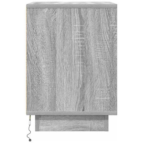 Comodini con Luci a LED 2 pz Grigio Sonoma 38x34x50 cm - Foto 9