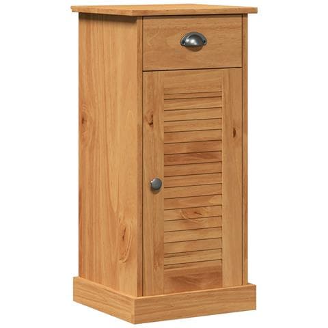 "Mobile da Bagno ""VIGO"" con Cassetto 37x34x80 cm Legno Massello di Pino" - Foto 1