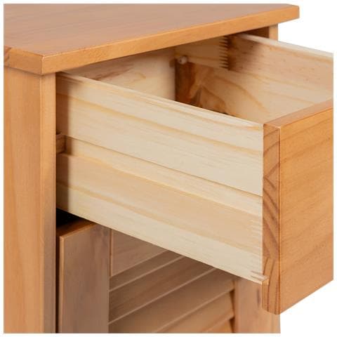 "Mobile da Bagno ""VIGO"" con Cassetto 37x34x80 cm Legno Massello di Pino" - Foto 9