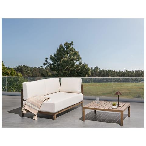 Divano Da Giardino Con Tavolo 2 Posti Sampieri Metallo Marrone - Foto 1