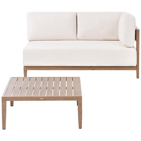 Divano Da Giardino Con Tavolo 2 Posti Sampieri Metallo Marrone - Foto 2